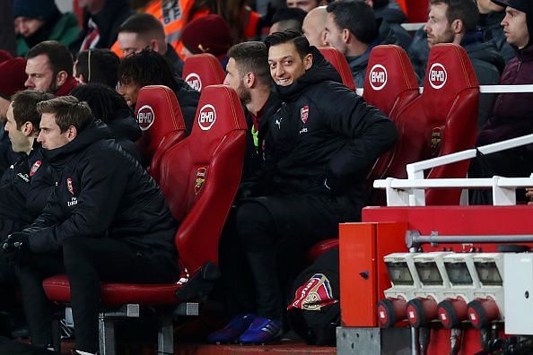 Ozil's playing time has not been consistent